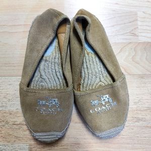 Coach Rain Espadrille Slip On Flats Nude Tan size 5